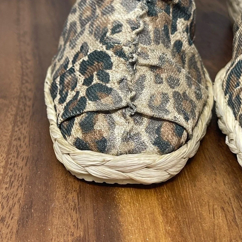 Stuart Weitzman Shoes 5.5 M Cheetah Print Espadrilles Denia‎ Lace Up Ankle Strap